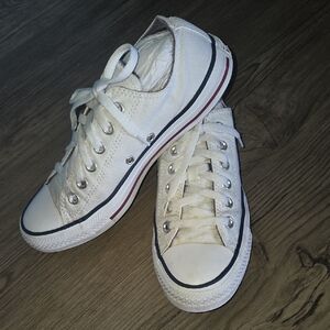 Used CONVERSE Chuck Taylor All Star White Low Top Shoes | Men's 6/ Women's 8